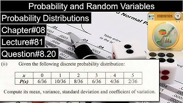 Probability and Random Variables | Chapter#08 | Question No#8.20 | 1st Year Statistics Dr. Faqir