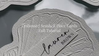 How to Emboss Place Cards for your next Event!🤓#diybride #diywedding #cricutmaker #cricutembossing 