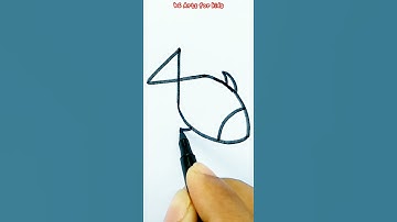 How To Draw A Fish from Number 4 | Easy Way To draw Fish | Easy drawing Step by step