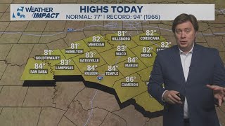Warm & dry today, rain chances return tomorrow | Central Texas Forecast