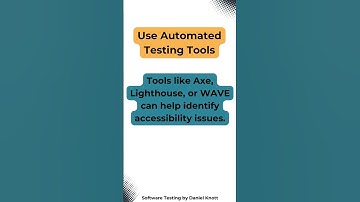 Use Automated Testing Tools #accessibility #AccessibilityTesting
