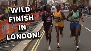 CRAZY Finish To Elite Women's Race At TCS London Marathon 2024