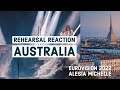 REACTION: Australia&#39;s Rehearsal, #Eurovision2022 [Alesia Michelle]