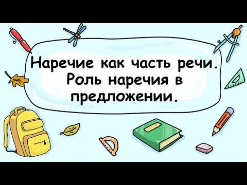 Русский язык 3 класс. Наречие как часть речи