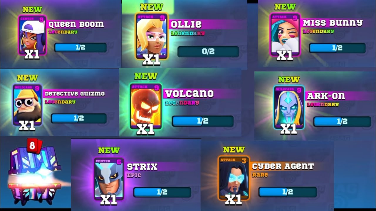 Opening legendary chest and collecting reward from trophy road