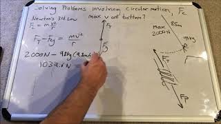 Physics - Circular Motion and Centripetal Force Problem  - Tarzan Swinging