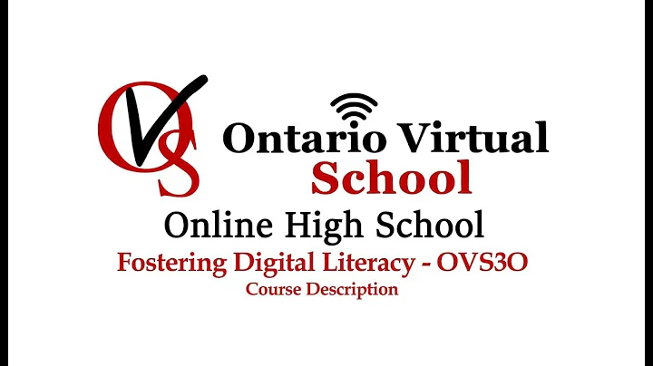 OVS3O Fostering Digital Literacy Ontario Virtual School - OVS