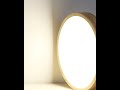 Hollenz - 9-15" Nordic Glow Round Scandinavian Wooden Ceiling Lamp