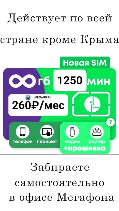 Скрытый тариф Мегафон с безлимитным интернетом 260 - YouTube