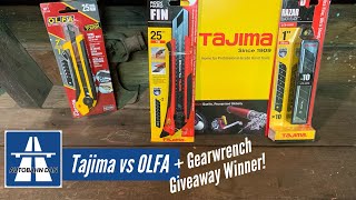 Tajima vs OLFA 25mm Utility Knife + Gearwrench Giveaway Winner!