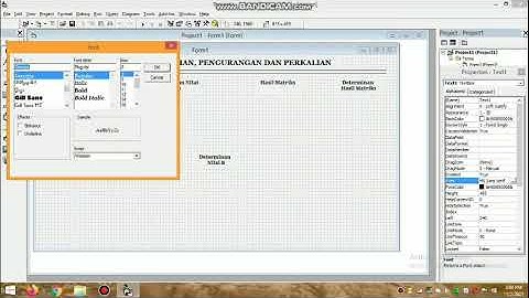 PROGRAM SEDERHANA VISUAL BASIC 6.0 MATRIKS