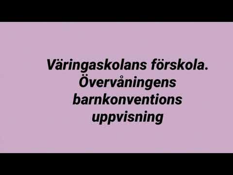 Väringaskolans förskola, övervåningens barn har barnkonvention konsert