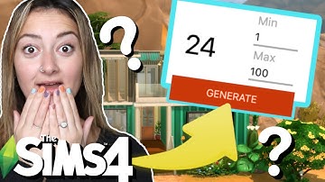 Sims 4 BUT A Number Generator Decides What ITEMS I PICK In Every Room BUILD CHALLENGE SIMS 4😱