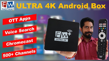 Fastway Plus 4K Ultra HD Android Set Top box Unboxing & Use OTT Apps | Convert Simple TV to Smart TV