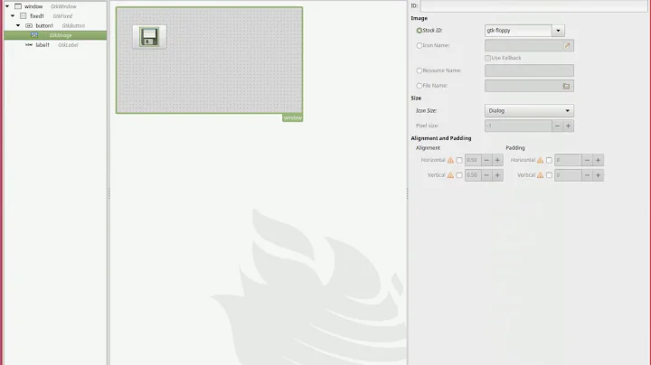 Linux Gtk Glade Programming Part 2 - Adding an Icon to a Button