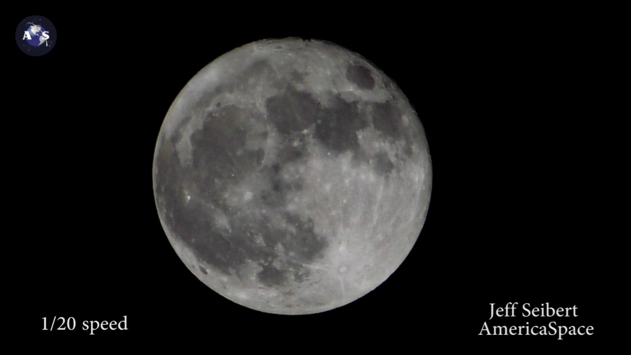 ISS Transits Super Moon Over Florida Dec 3, 2017