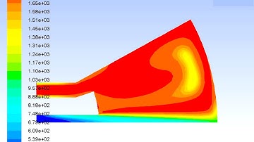 Biomass producer gas combustion simulation