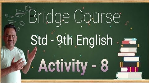 #Activity_8 | 9th English | Bridge Course | सेतू_अभ्यासक्रम | #Avinash_Patil