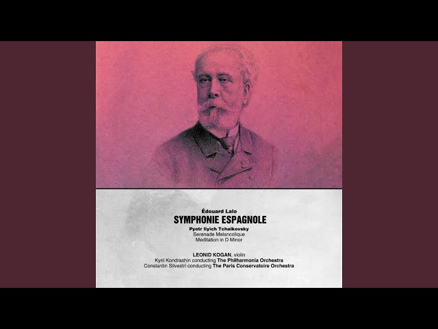 Tchaïkovsky - Sérénade mélancolique pour violon & orch : L.Kogan / Orch Philharmonia / K.Kondrachine