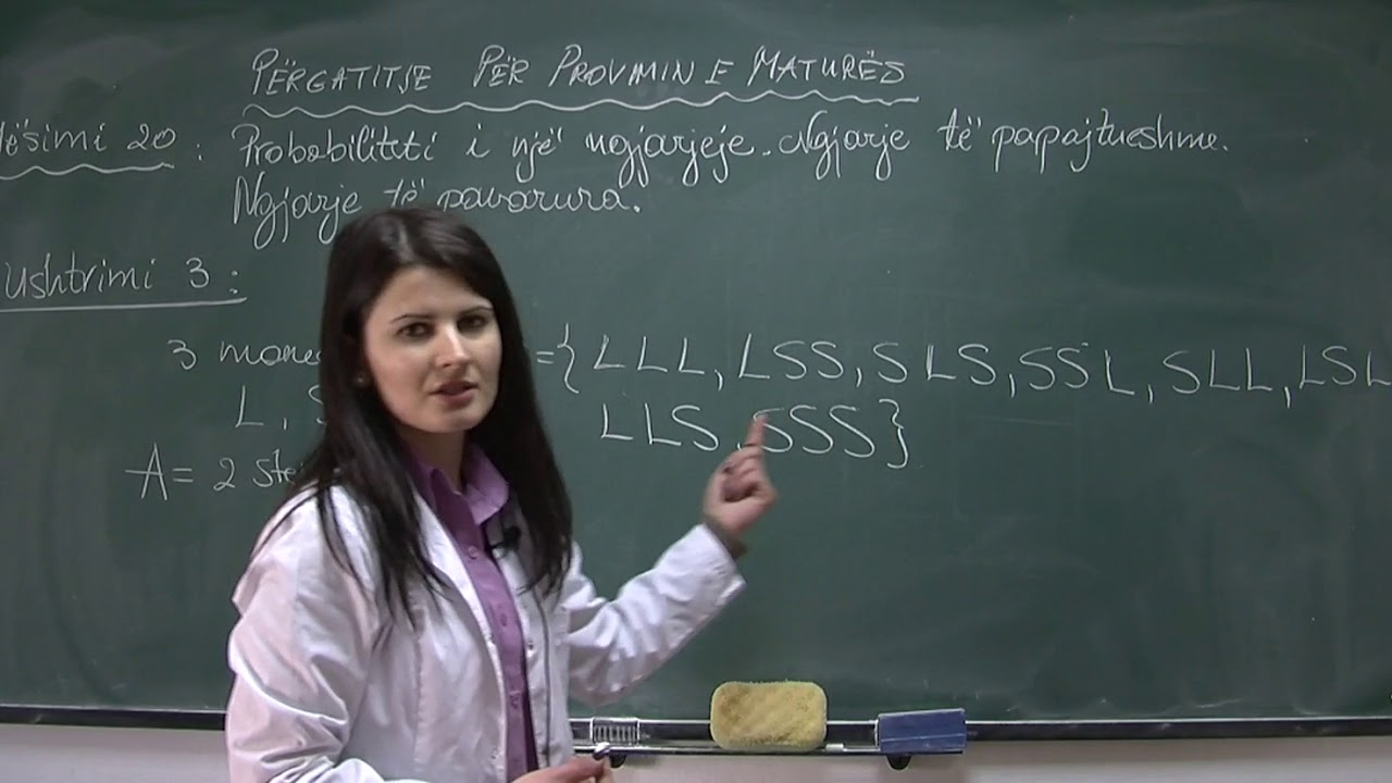 Përgatitje për Maturën Probabiliteti i një ngjarjeje. Ngjarje të papajtueshme. Mësimi 20 Ushtrimi 3