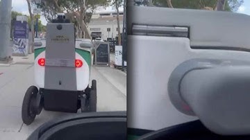 Disabled Man In Mobility Scooter Upset After Serve Robotics Cart Clash