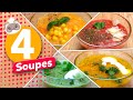 4 RECETTES de gaspacho - FROID 🥶  🥣  🫑 🍅 🌽 🥒🌶