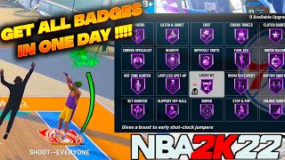 NBA 2K22 HOW TO GET ALL BADGES IN ONE DAY - NBA 2K22 BEST BADGE METHOD NO GLITCHES