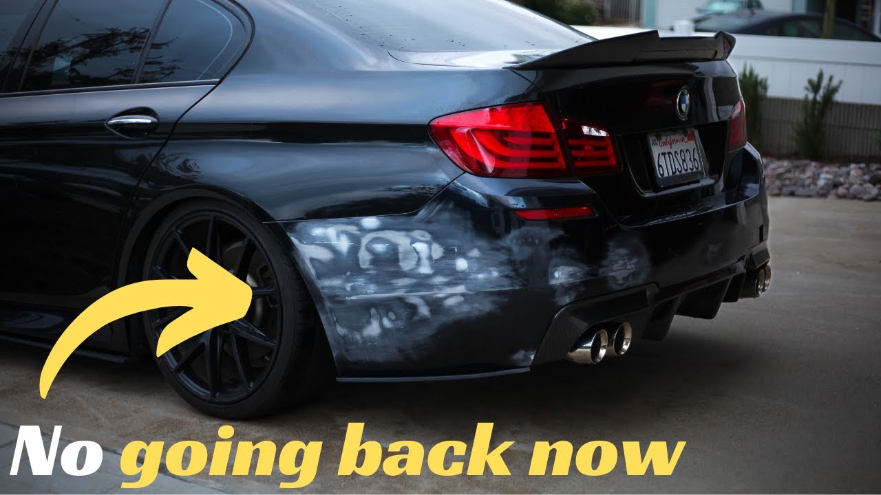 BMW F10 535I Final Bodywork Prep Before Vinyl Wrap Dent Repair With Bondo YouTube