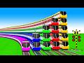 【踏切アニメ】複雑な電車 3 Trains Climbing Pynamid 2026 🚦 Fumikiri 3D Railroad Crossing Animation #1 #1million
