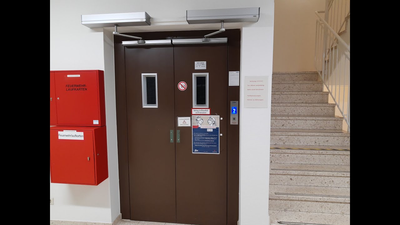 1992 Gustav Ad. Koch elevator with automatic swing doors at Schnackenburgallee 43 Hamburg, Germany