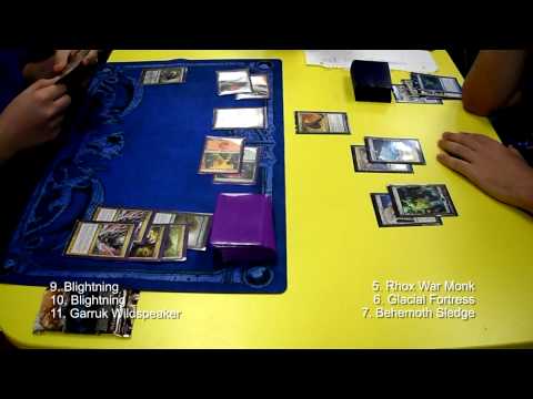 Magic the Gathering Full Gameplay Jund Vs Bant Gam...