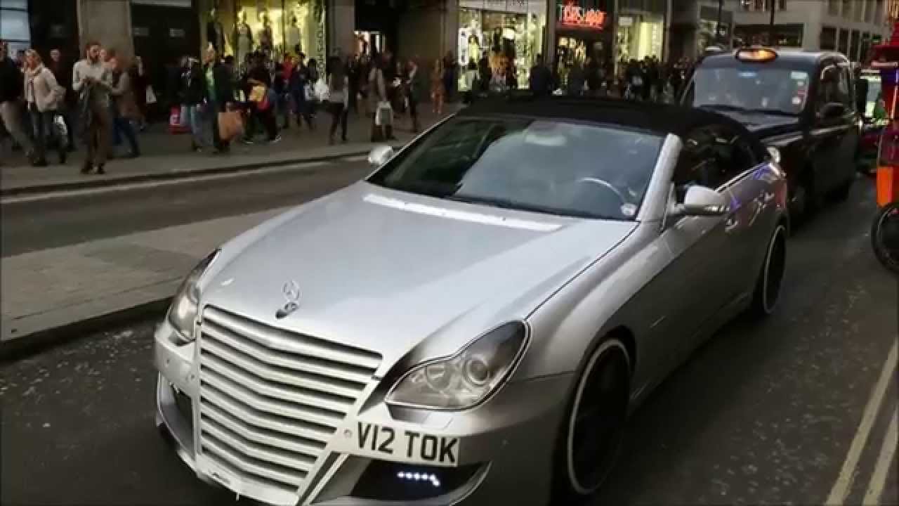 Mercedes Cls With V12 Engine Custom Cabrio Body And Funny Front Seen In London Youtube