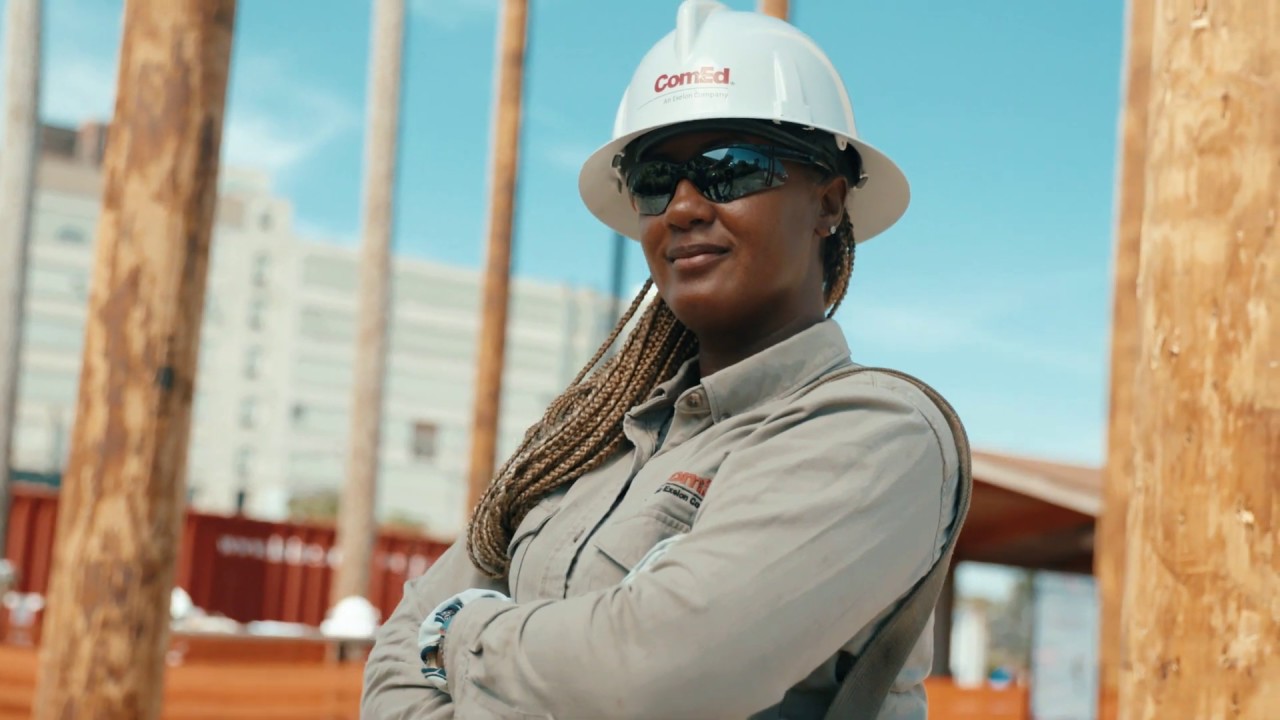 First woman ComEd Overhead Electrician Specialist - YouTube