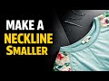 Easy DIY Sewing Alteration | Reduce a Shirt Neckline in Minutes