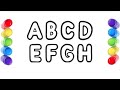 Let's learn How to draw and paint Capital letters and small letters Alphabet English for kids