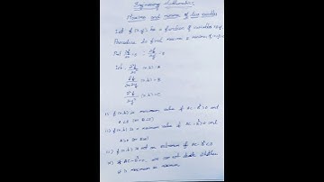 Engineering Mathematics,Maxima and Minima
