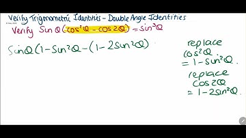 Verifying   Double Angle Identities