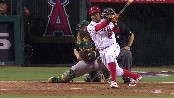 OAK@LAA: Aybar ropes RBI double into left-center