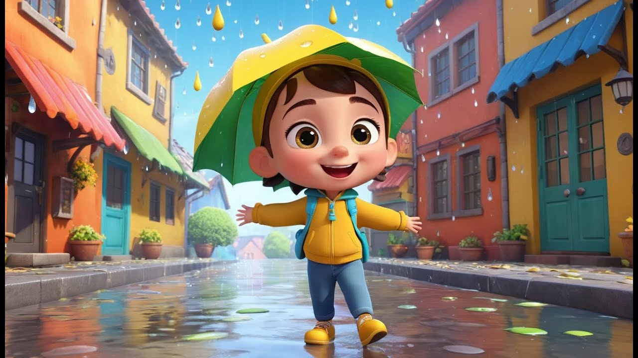 Counting Raindrops on the Window Pane | Calm Kids Song for Toddlers | Soothing Nursery Rhyme