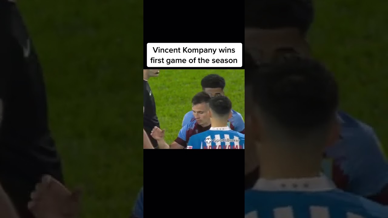 Burnley FC's Vincent Kompany wins the opening game of the year.