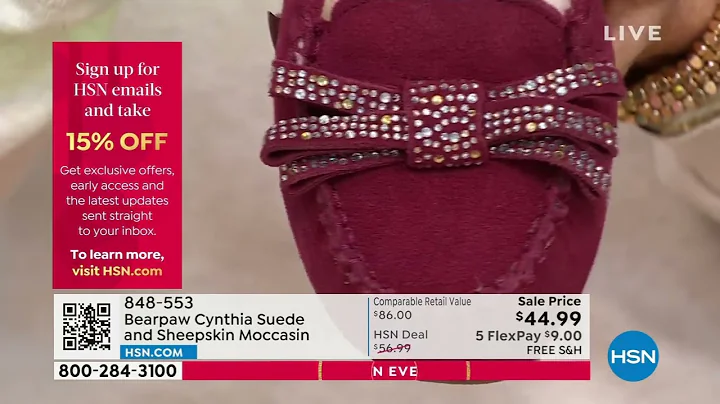 Bearpaw Cynthia Suede and Sheepskin Moccasin