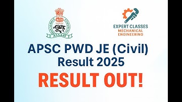 APSC JE (Civil) Result 2025 Declared! | PWD Assam | Check Your Result Now! #apsc #apscje