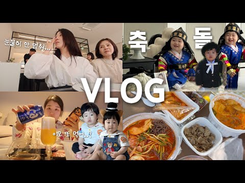 VLOG 한국일상 | 조카 돌잔치하고 언니네서 보초서고 한강 피크닉하러가는 다정이의 일상브이로그 🌿