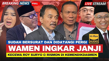 🔴 Wamen Ingkar Janji❗️Sudah Bersurat, Didatangi Pergi, Roy Suryo & Dr. Rismon Kecewa ⁉️