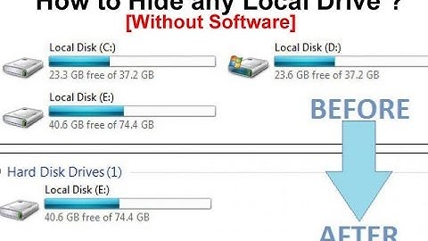 Hide Local Disks in My Computer without any Software