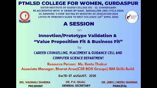 Innovtion/Prototype Validation & “Value Proposition Fit & Business Fit”