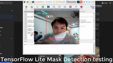 TensorFlow Lite Mask Detection on Raspberry Pi Webcam with Google Coral Testing [Show case]