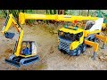 포크레인 구출하기 중장비 크레인 트럭 자동차 장난감 모래놀이 Excavator Rescue Crane Car Toy Video for Kids