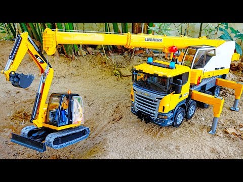 포크레인 구출하기 중장비 크레인 트럭 자동차 장난감 모래놀이 Excavator Rescue Crane Car Toy Video for Kids