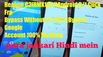 Realme C2(RMX1941)Android 9/1 Click Frpypass Without Pc 2021||Bypass GoogleAccount 100% Working
